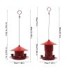 Hanging Hummingbird Feeder; 3 Feeder Ports for Birds; outdoor garden decoration; iron bird feeder; water feeder