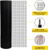 48 inch√ó50 ft Black Vinyl Coated Hardware Cloth, 19 Gauge 1/2 inch Black PVC Hardware Cloth, Black Welded Wire Fence Supports Poultry-Netting Cage-Ho