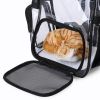 Transparent Pet Backpack Cat Backpack Carrier for Small Dog Kittens Breathable Mesh Window Travel Carrier Bag Weight up To 10lbs for Puppy Kitty Trave