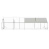 Large Metal Chicken Coop, Walk-in Chicken Run,Galvanized Wire Poultry Chicken Hen Pen Cage, Rabbits Duck Cages with Waterproof and Anti-Ultraviolet Co