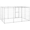 Outdoor Dog Kennel Galvanized Steel with Roof 78.1 ft¬≤