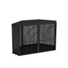 47.24"Spacious Dog Cage with Tempered Glass, for Corner of Living Room, Hallway, Study and Other Spaces, Black