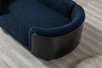 Scandinavian style Elevated Dog Bed Pet Sofa With Solid Wood legs and Black Bent Wood Back, Cashmere Cushion,Small Size