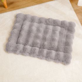 Winter Warm Cat Mat, Sleeping Plush Pet Mat (Option: Dark Grey-M)