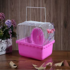 Hamster Golden Bear Supplies With Cage (Color: Pink)