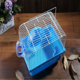 Hamster Golden Bear Supplies With Cage (Color: Blue)