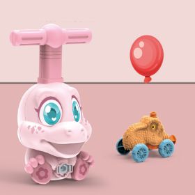 Children Inertial Power Ball Car Science Experiment Toy Puzzle Fun Inertial Power Car Ball Kid Gift Dinosaur Toys (Color: Pink)