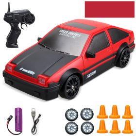 Huangbo 4Wd Remote Control Car Rc Drift Car Remote Control Car Electric Charging High Toy Car (Color: Red)