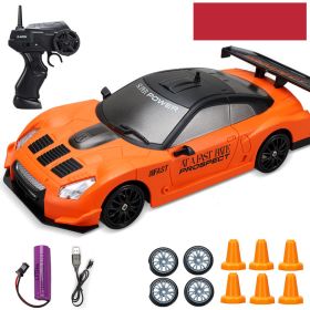 Huangbo 4Wd Remote Control Car Rc Drift Car Remote Control Car Electric Charging High Toy Car (Color: Orange)