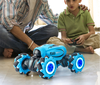 Gesture Sensing Deformation Remote Control Car (Option: Blue-A)