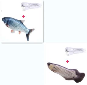 Electric Funny Cat Simulation Fish Beating Usb Jumping Cat Toy (Option: 2style set1)