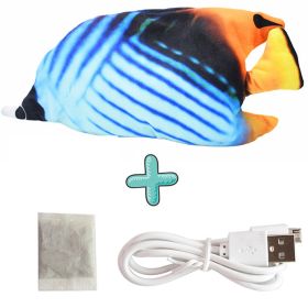 Electric Funny Cat Simulation Fish Beating Usb Jumping Cat Toy (Option: Butterfly fish with fish food)