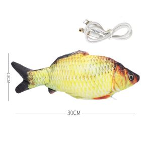 Simulation Fish Toy, Electric Cat Toy, Usb Charging, Beating Fish Plush Toy (Option: Carp)