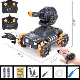 The Remote Control Tank Toy Car Can Be Charged By Launching Water Bombs (Option: Orange-B)