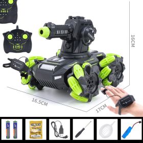 The Remote Control Tank Toy Car Can Be Charged By Launching Water Bombs (Option: Green-C)