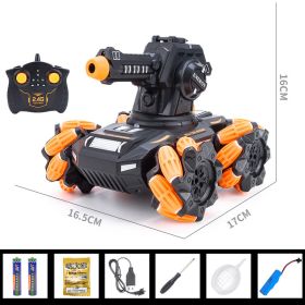 The Remote Control Tank Toy Car Can Be Charged By Launching Water Bombs (Option: Orange-A)