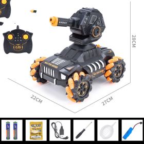 The Remote Control Tank Toy Car Can Be Charged By Launching Water Bombs (Option: Orange-D)