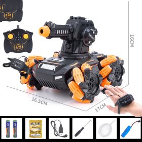 The Remote Control Tank Toy Car Can Be Charged By Launching Water Bombs (Option: Orange-C)