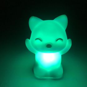 Hot Sale LED Fox Night Light Home Bedroom Desktop 7 Changing Colors Lovely Fox Shape LED Night Light Decoration Bedside Lamp (Option: Opp bag)