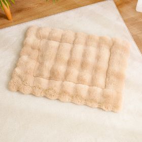 Winter Warm Cat Mat, Sleeping Plush Pet Mat (Option: Light coffee-XL)