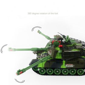 Remote control of tank toy car can launch tracked cross-country vehicle (Option: Green-33cm)