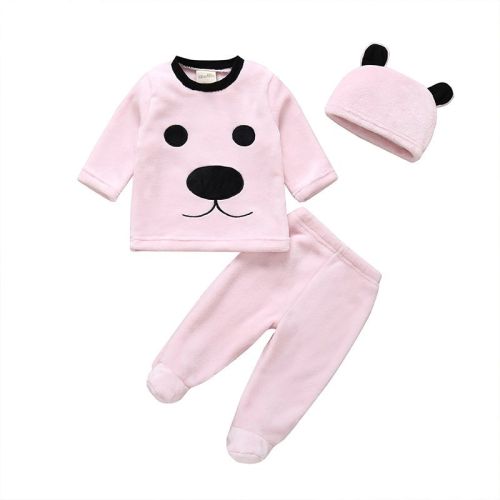 Children's Double-sided Flannel Children's Foot And Velvet Thick Warm Home Set