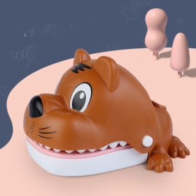 Little Cute Pet Finger Whale Trick Desktop Toy Parent-child Interaction (Option: Biting Tiger Brown)