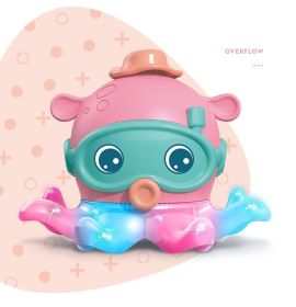 Suspended Blowing Ball Octopus Parent-Child Electric Toy (Color: Pink)