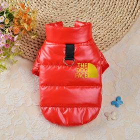 Pet Dog Down Cotton Vest Thick Warm (Option: Hongjin Small Icon-XS)