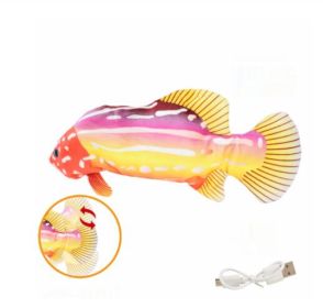 Electric Funny Cat Simulation Fish Beating Usb Jumping Cat Toy (Option: Tropical Fish)