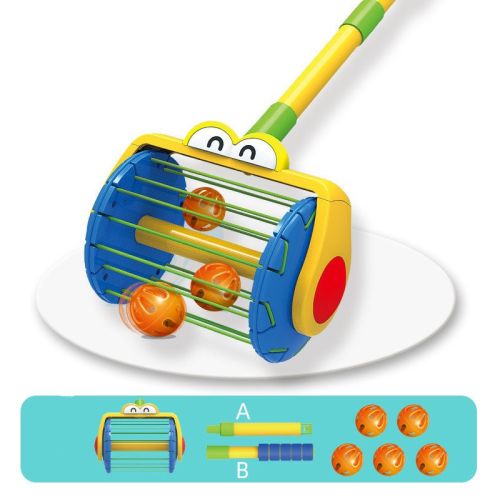 Toy gun pot launcher vacuum cleaner combination set