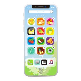 Children's simulation touch music charging toy mobile phone (Option: Blue-USB)