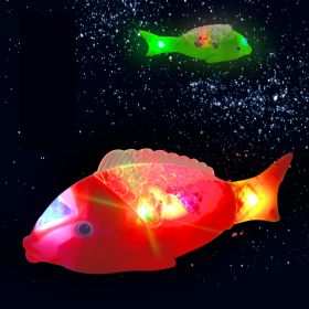 Children's Electric Fish Toy Flash Swing Projection Luminous Music Simulation (Color: Red)