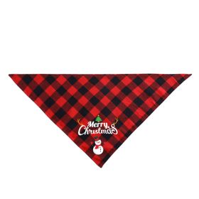 Christmas Pet Saliva Towel DIY Dog Triangle (Option: Red 11-M 20to42cm)