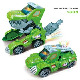 Universal Electric Transforming Car Toy (Color: Green)