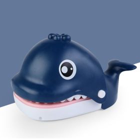 Little Cute Pet Finger Whale Trick Desktop Toy Parent-child Interaction (Option: Biting Whale Blue)