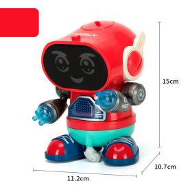 Electric Rock Robot, Music, Light, Automatic Walking, Swinging And Dancing Robot, Children's Toys (Option: Red Rock Robot)