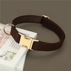 Dog Small Corgi Method  Fighting Collar (Option: Chocolate-S)