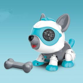 Children's Voice-activated Touch-sensing Electronic Robot Dog (Color: Blue)