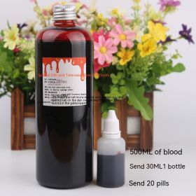 Halloween Decoration Plasma Fake Blood Capsule Simulation Props (Option: 500ML Chen Send 30ML20 Tablets)