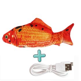 Electric Funny Cat Simulation Fish Beating Usb Jumping Cat Toy (Option: Red carp)