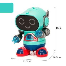 Electric Rock Robot, Music, Light, Automatic Walking, Swinging And Dancing Robot, Children's Toys (Option: Green Rock Robot)