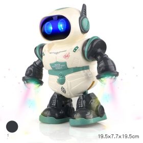 Electric Dancing Robot Multifunctional Smart Toys With Lights And Music (Option: 4Black Blue)