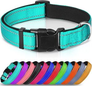 Reflective Dog Collar; Soft Neoprene Padded Breathable Nylon Pet Collar Adjustable for Medium Dogs (Color: Brown, size: Large (Pack of 1))