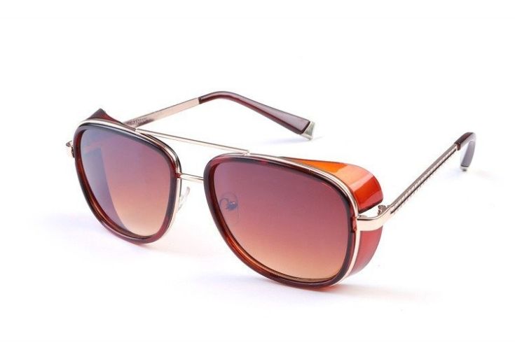 Iron Fashion Man 3 IRON TONY Windscreen Sunglasses for Men and Women Double beam Sunglasses Retro Personality Glasses Iron Fashion Man 3 IRON TONY Windscreen Sunglasses for Men and Women Double beam Sunglasses Retro Personality Glasses
