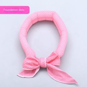 Pet Ice Scarf Summer Scarf Cooling And Heatstroke Prevention (Option: Small Dots On Foundation)