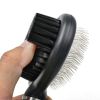 Pet Life Flex Series 2-in-1 Dual-Sided Slicker and Bristle Grooming Pet Brush