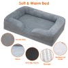 Pet Dog Bed Soft Warm Plush Puppy Cat Bed Cozy Nest Sofa Non-Slip Bed Cushion Mat Removable Washable Cover Waterproof Lining For Small Medium Dog