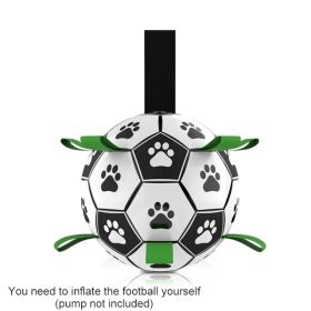 Dog Toys Interactive Pet Football Toys with Grab Tabs Dog Outdoor training Soccer Pet Bite Chew Balls for Dog accessories (Option: football)