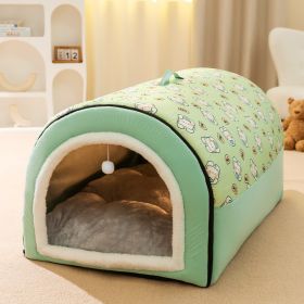 Household Fashion Dog Sleeping Supplies (Option: Green Printed-3XL)